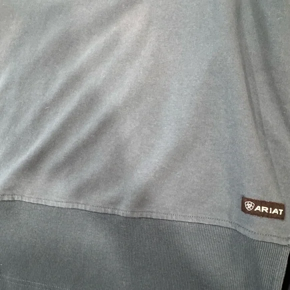 Ariat® Ladies R.E.A.L.™ Funnel Sweater Dark Teal, Sz XL EUC - Picture 5 of 6